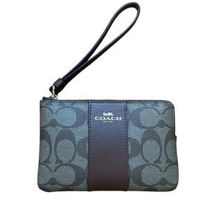 Coach Brown Monogrammed Wristlet Brand New with tags 6.5 x 4in